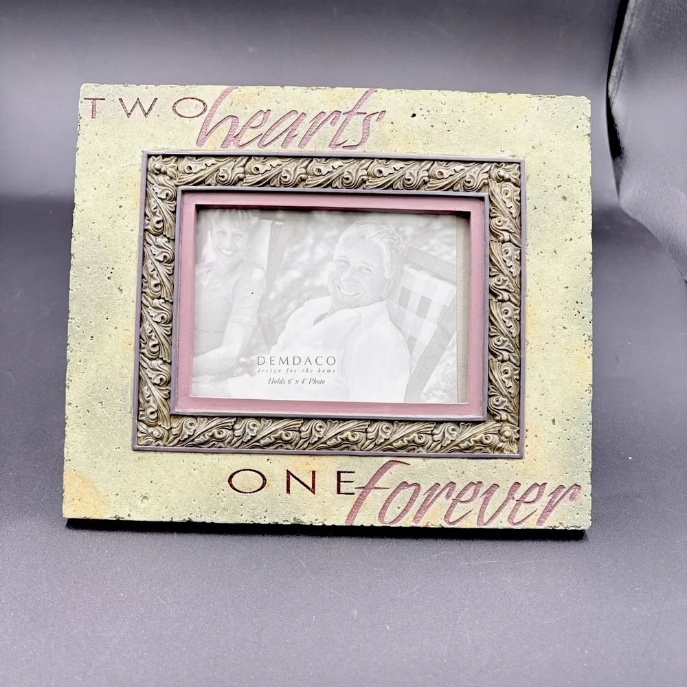 Horizontal, 4x6 Photo‎ Frame Sage (Two Hearts One Forever)  Love Anniversary